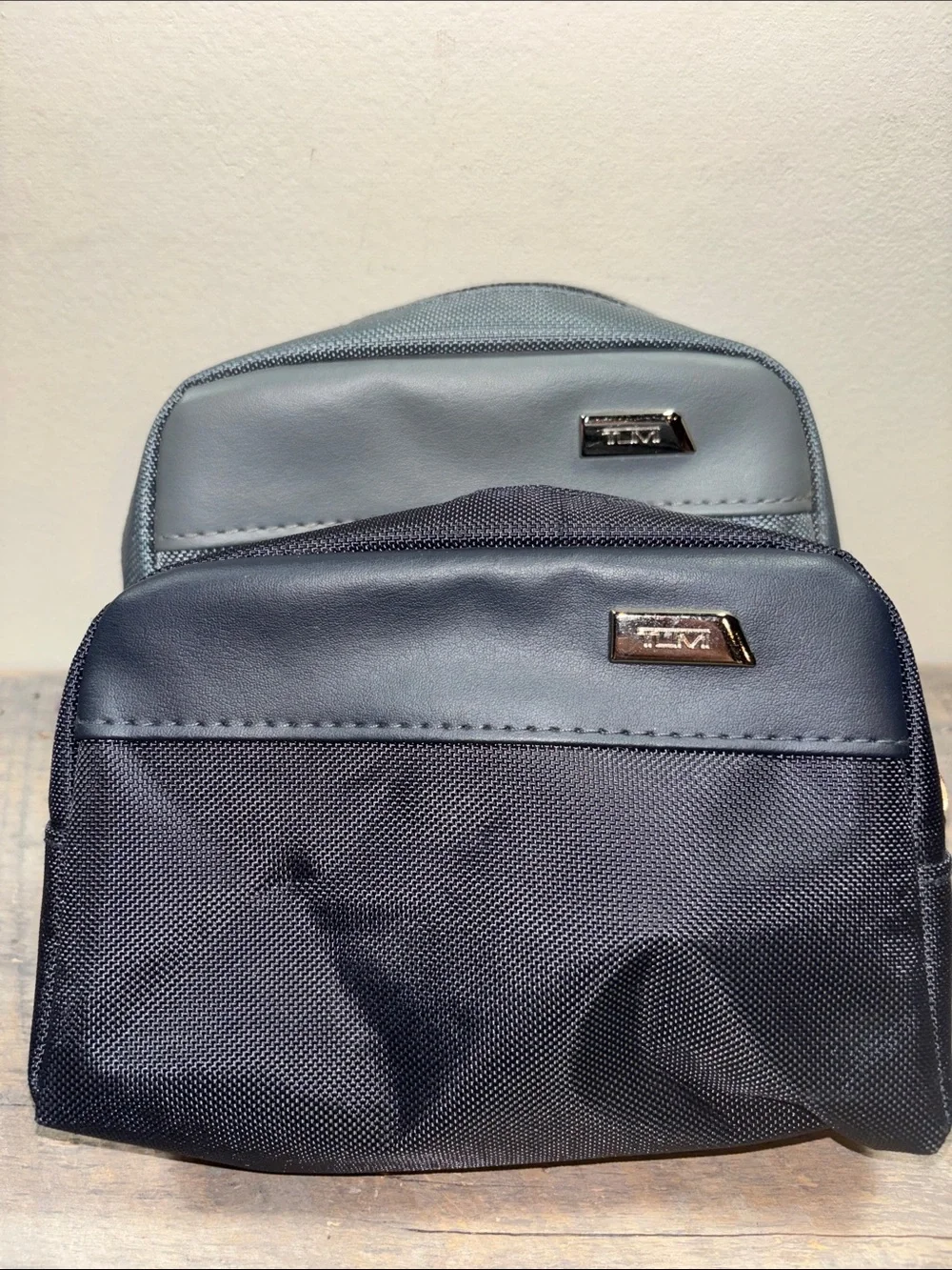 Tumi Gray & Blue Travel Toiletry Bags-2